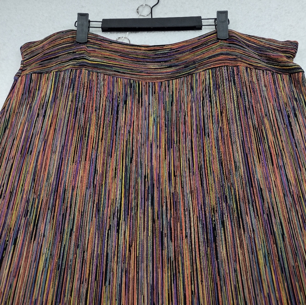 Coldwater Creek Colorful Strips A-Line Skirt Size XL - Picture 6 of 6